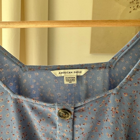 Light Blue Floral American Eagle Dress - Picture 4 of 8